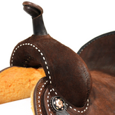 SELLE DE BARIL EN CUIR RENVERSÉ Buckstitch - 14.5"